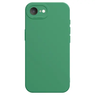 Ohišje za iPhone 16e Silikonski gladki zaščiteni blok fotoaparata, Zelena