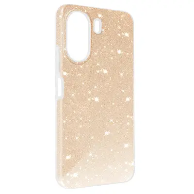 Ovitek za Xiaomi Redmi 13C Glitter Silicone Semi-rigid Thin, Zlata
