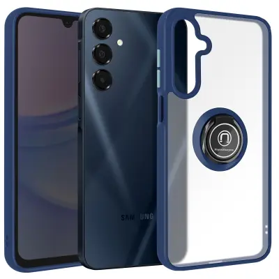 Coque pour Samsung Galaxy A16 Bague Métallique Support Vidéo, Modra noč