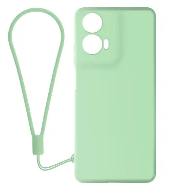 Ohišje za Motorola Moto G24 / G04 Mehka obdelava na dotik s trakom, Svetlo zelena