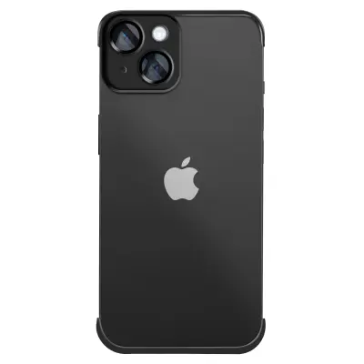 Silikonski ovitek za iPhone 13 z ojačanimi vogali in blokom kamere, Črna