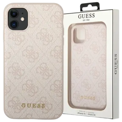 GUESS TRDI OVITEK ZA IPHONE 11 6.1 XR 4G CHARMS COLLECTION Z ZLATIM LOGOTIPOM