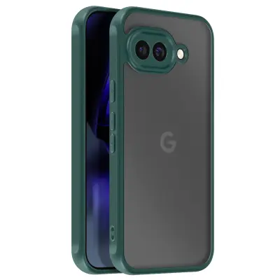 Ohišje za Google Pixel 9a Odporno na udarce z ojačanimi vogali, Zelena