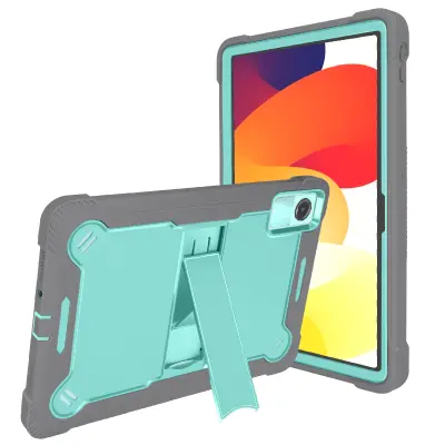 Ohišje za Xiaomi Redmi Pad SE odporno na udarce s stojalom, Turkizna