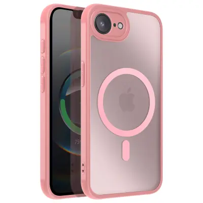 Ohišje MagSafe za iPhone 16e mat zadnja stran Frosted, Rose clair