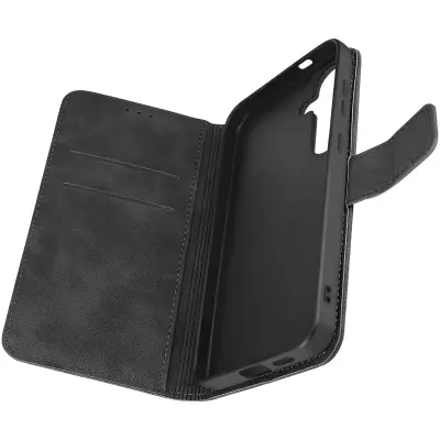 Ovitek z mehko denarnico za Samsung S24 Plus - Tender Book Black, Črna