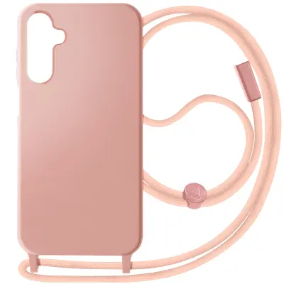 Vrvno ohišje za Samsung Galaxy A15 Serija Corda, Rose clair