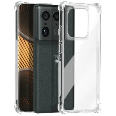Ohišje za Motorola Edge 50 Ultra Odporno na udarce Fleksibilno ojačani vogali, Prozorno