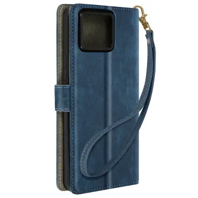 Torbica s preklopom za Asus Zenfone 11 Ultra Anti RFID denarnica, Kraljevsko modra