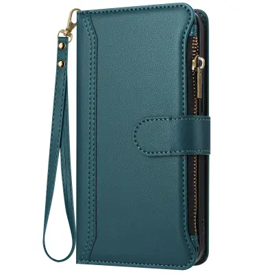Etui za denarnico Oppo A5 Pro z odstranljivo zanko. Magnetno zapiranje, Temno zelena