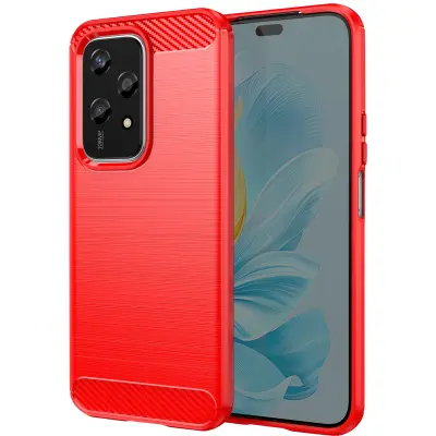 Ohišje za Honor 200 Lite Silikonska zasnova Brushed Effect, Rdeča
