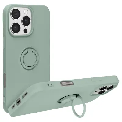 Ohišje za iPhone 16 Pro Max Bague Support Silikonsko prilagodljivo, Zelena
