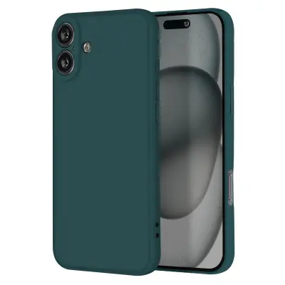 Ohišje za iPhone 16 Plus Silikonski zaključek Mate Soft Touch, Temno zelena
