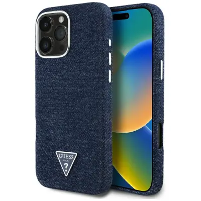 OVITEK GUESS CASE MAGNETNI ZA MAGSAFE IPHONE 16 PRO MAX DENIM LOGO