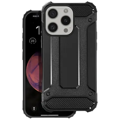 Ohišje za iPhone 16 Pro Max Hybride Reinforced Crashproof Shell 1,8 m, Črna