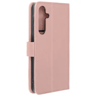 Torbica s preklopom za Samsung Galaxy A35 5G Portfolio podpore za videoposnetke, Šampanjec roza
