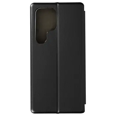Ovitek za Samsung Galaxy S24 Ultra Flip Card Držalo za podporo Video, Črna