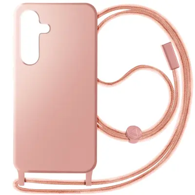 Vrvno ohišje za Samsung Galaxy S24 Serija Corda, Rose clair