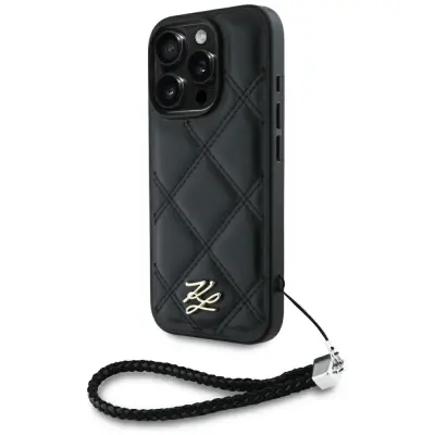 ETUI KARL LAGERFELD PREŠIT ZAČETNI LOGO VERIŽICA PAS ZA IPHONE 16 PRO