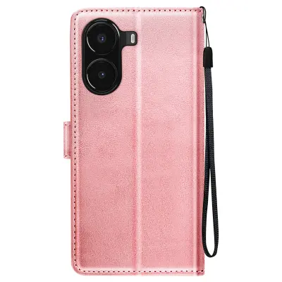 Ohišje za Xiaomi Poco X7 Pro z ročajem za zavihke Podpora za denarnico, Šampanjec roza