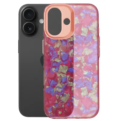 Ohišje za iPhone 16 Soft Shockproof Tutti Frutti, Roza