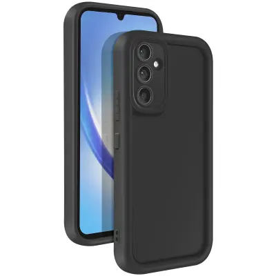 Ohišje za Samsung Galaxy A34 5G Mehak dotik z dvignjenimi robovi, Črna