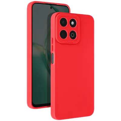 Ovitek za Honor 200 Smart Silikonska podloga za kamero, Rdeča