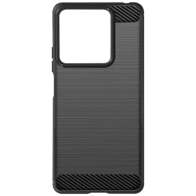 Ohišje za Xiaomi Redmi 13C, Poco C65 Silikonska zasnova Brushed Effect, Črna