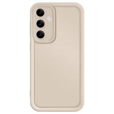 Ohišje za Samsung Galaxy S23 FE Mehak dotik Dvignjene meje, Bež