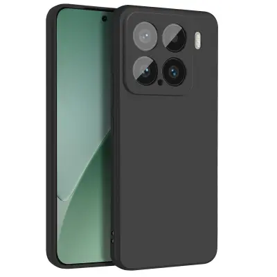 Ohišje za Xiaomi 15 silikonsko mehko matirano, Črna