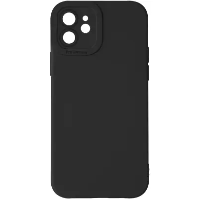 Ohišje za iPhone 12 Zaščitena kamera s podlogo, Črna
