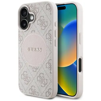 GUESS OVITEK 4G CIRCLE CLASSIC LOGO ZA IPHONE 16 ZA MAGSAFE VISOKA KAKOVOST IN