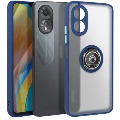 Pokrovček za Oppo A38 Kovinski obročni video nosilec, Modra noč