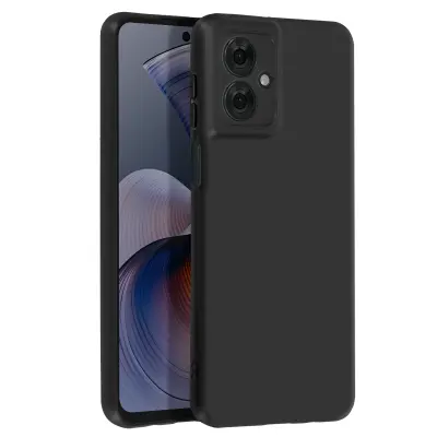 Ohišje za Motorola Moto G55 Silikonsko mehko mat, Črna