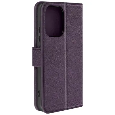 Torbica s preklopom za Xiaomi Redmi Note 13 4G Portfelj podpore za videoposnetke, Temno vijolična