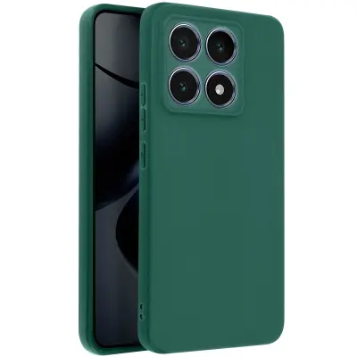 Ohišje za Xiaomi 14T Pro Silikon Soft Mate, Temno zelena