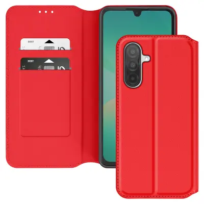 Ohišje za Samsung Galaxy A26 Zaklopka Kartica Holder and Video Holder, Rdeča