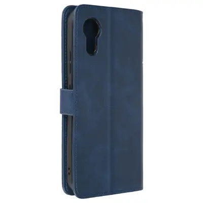 Torbica s preklopom za Samsung Galaxy Xcover 7 Zgornji šivi Z ročnim trakom, Modra noč