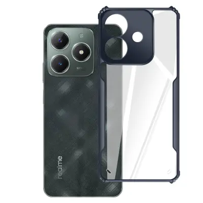 Ovitek za Realme C61 Silikonski udarno odporen blok za kamero, Modra noč