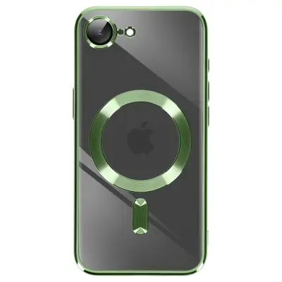 Silikonsko ohišje za iPhone 16e Camera Protected, Zelena