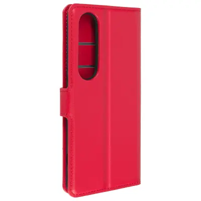 Torbica za Sony Xperia 1 VI Denarnica zaklopka Funkcija stojalo, Rdeča