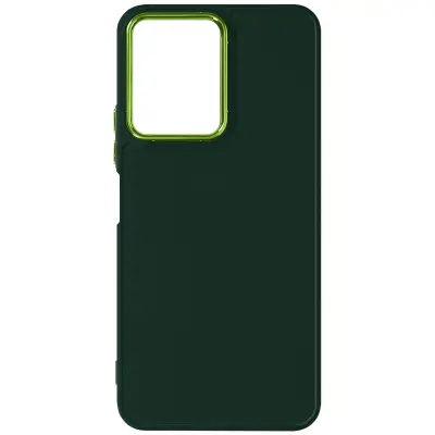 Mehka torbica Xiaomi Redmi 13C - jelkasto zelen kovinski obris kamere, Temno zelena
