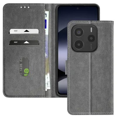 Ohišje za Xiaomi Redmi Note 14 5G Clamshell Wallet and Video Holder, Siva