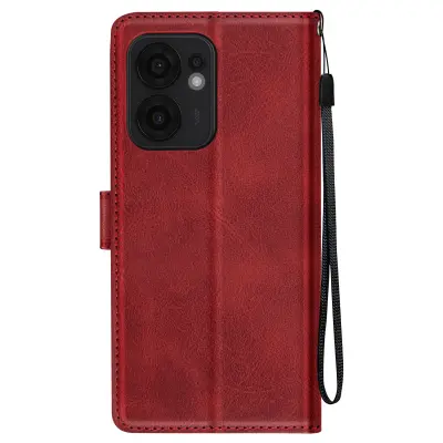 Ohišje za Oppo Reno 13 F in 13 FS Clap Wrist Strap Wallet Support, Bordeaux
