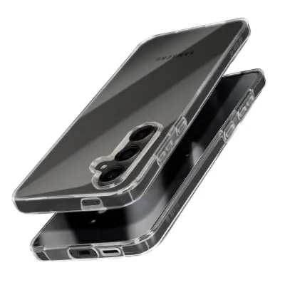 Integralni ovitek za Samsung S24 FE Tactile z dvignjenim robom kamere, Prozorno
