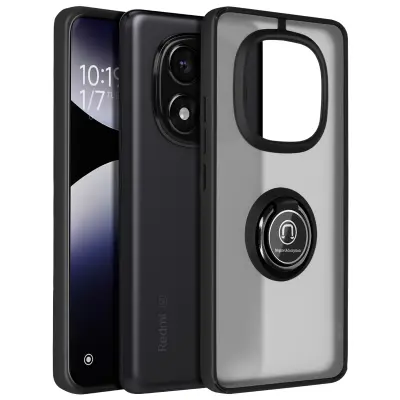 Ohišje za Xiaomi Redmi Note 14 Pro 5G / 4G in Note 14 Pro Plus obroček, Črna