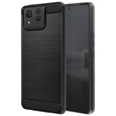 Ohišje za Asus Zenfone 11 Ultra Silikonska zasnova Brushed Effect, Črna