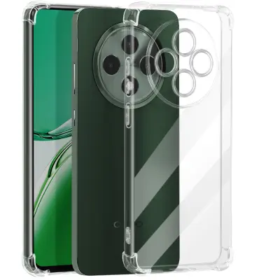 Ohišje za Oppo Reno 12F Odporno na udarce, prilagodljivo, ojačani vogali, Prozorno