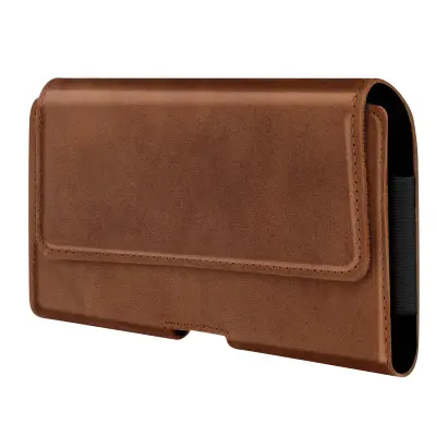 Univerzalno ohišje za pas velikosti 3XL Royal Leather Magnetno zapiranje, Svetlo rjava