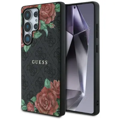 USNJENI OVITEK GUESS 4G POTISK ROŽIC ZA SAMSUNG GALAXY S25 ULTRA MAGNETNI